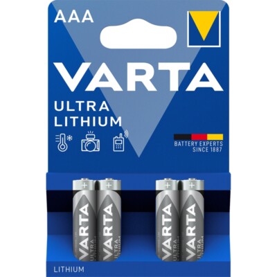 6x Batterien 1,5V  LR03 FR03 Micro AAA 1,5 Volt Varta Ultra Lithium 6103