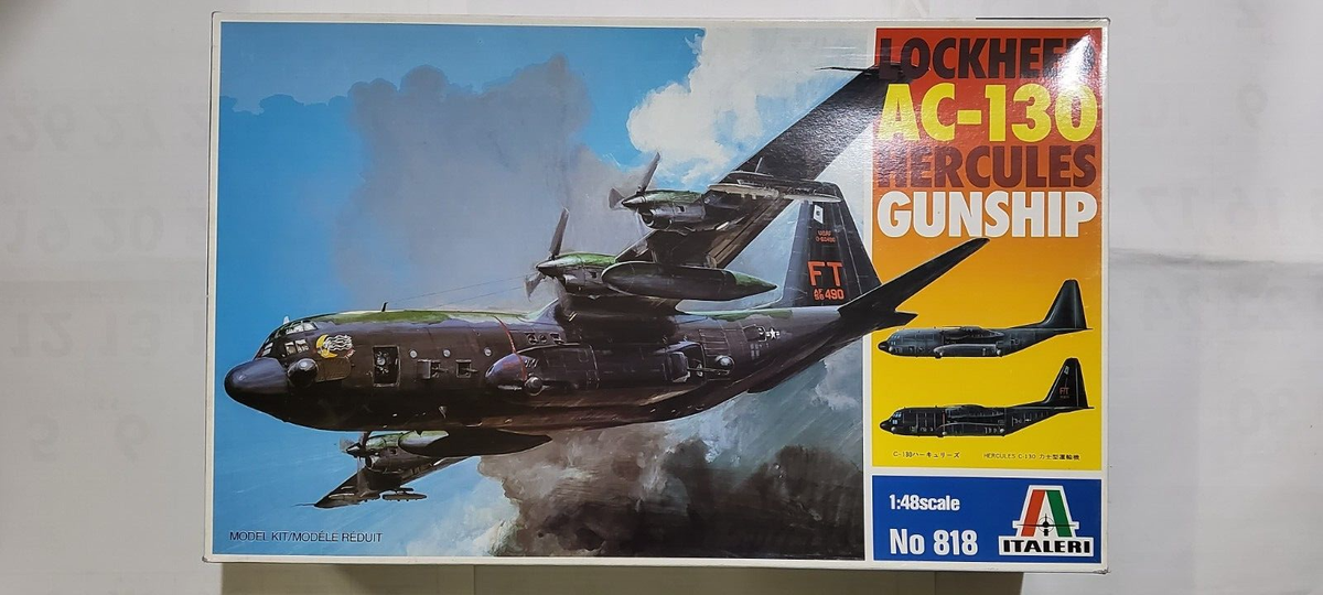 Italeri 1/48 AC-130A Hercules Gunship kit ( No.818) | eBay
