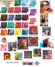 Hav-A-Hank BATIK TIE DYE BANDANA Bandanna COTTON Head Face Neck Wrap Mask Scarf