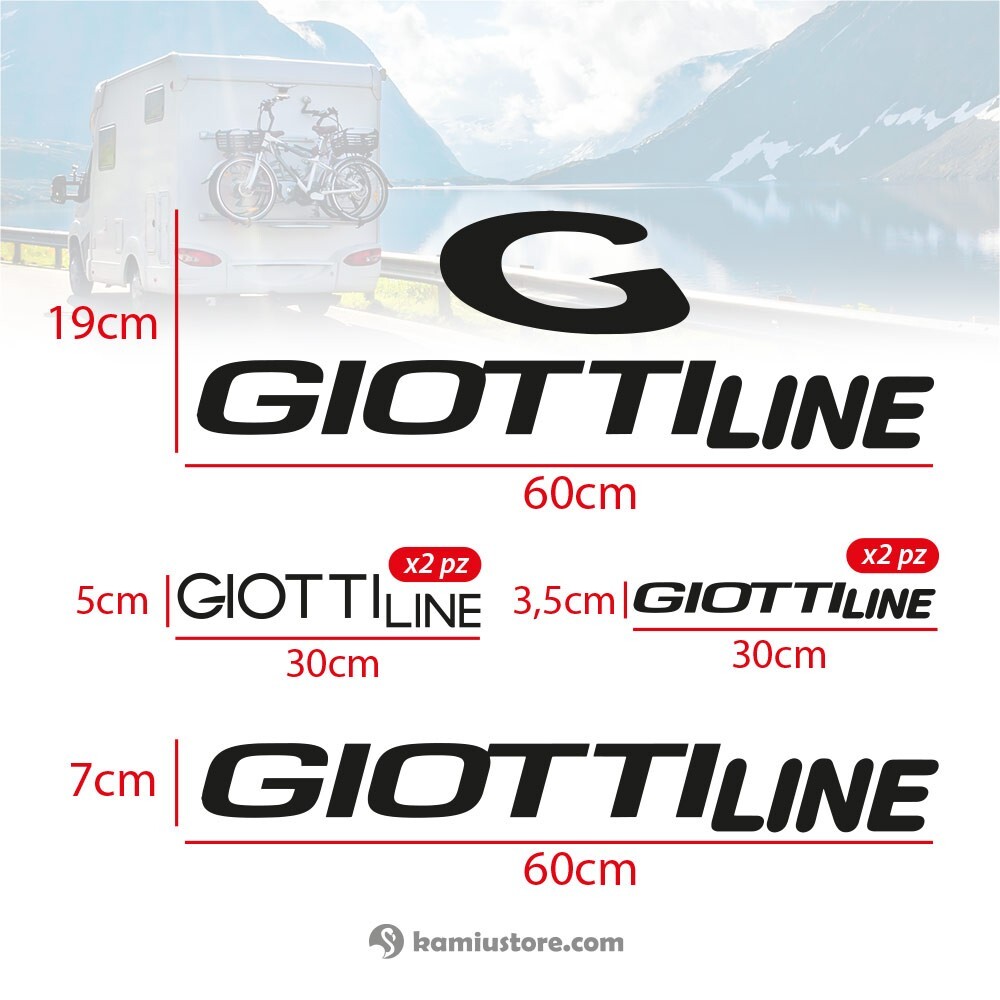 Set di 6 adesivi Giotti Line per camper e caravan foto 2