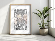 MASSIVE ATTACK ❤ Unfinished Sympathy ❤ song lyric poster Limited Edition Print
