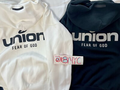 SET OF 2 - Rare FEAR OF GOD x UNION 30 Yr Vintage Hoodie B/W Jerry