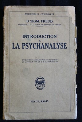 EINFÜHRUNG IN DIE PSYCHOANALYSE. S. Freud. Payot.