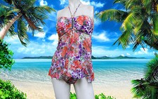 NWT GOTTEX PROFILE Tropical Mirror FLY AWAY Tankini SET Bathing SUIT sz - 8
