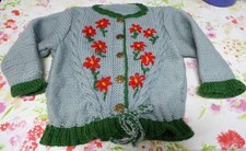 4 Jacken,1 Pulli,Gestrickt,Gehäkelt,Gr.56/86/92,Handarbeit