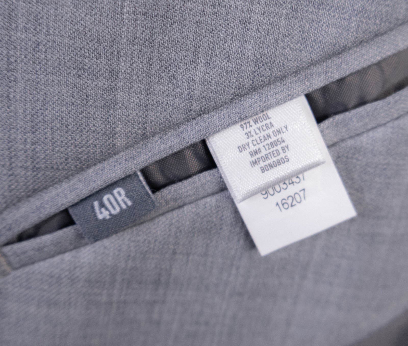 Bonobos 2-Piece Wool Suit Solid Gray 40R Modern F… - image 11