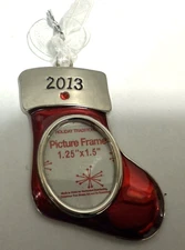 Holiday Traditions Ornament Stocking 2013 Photo Frame 1.25" X 1.5"