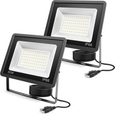 2 Pack Led Flood Lights 50w 5500lm Bright Led Work Light6500k Daylight White L