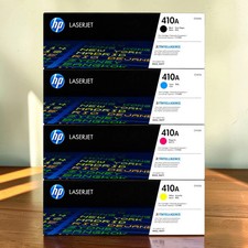 HP 410A Original Genuine Toner 4-Pack CMYK CF410A CF411A CF412A CF413A M452 M477