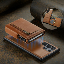 For Samsung Galaxy S26 Ultra S25 FE S24 S23 S22 Magnetic Phone Case with Wallet