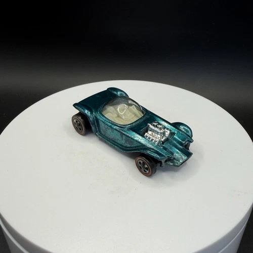 Vintage Hot Wheels Redline Beatnik Bandit Aqua US Base - Good Condition