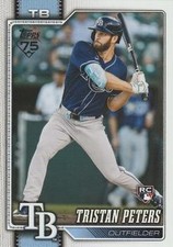 2026 Topps #330 Tristan Peters RC Tampa Bay Rays