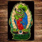 Vintage Rat Fink Tin Metal Signs Home Décor Retro Automotive Culture Decor Feat