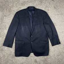 SAXXON MADISON Brooks Brothers Men's Dark Navy Blue Stripe Blazer 46L 1818 Flaw