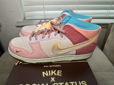 Size 10.5- Nike Dunk Mid x Social Status Strawberry Milk 2021