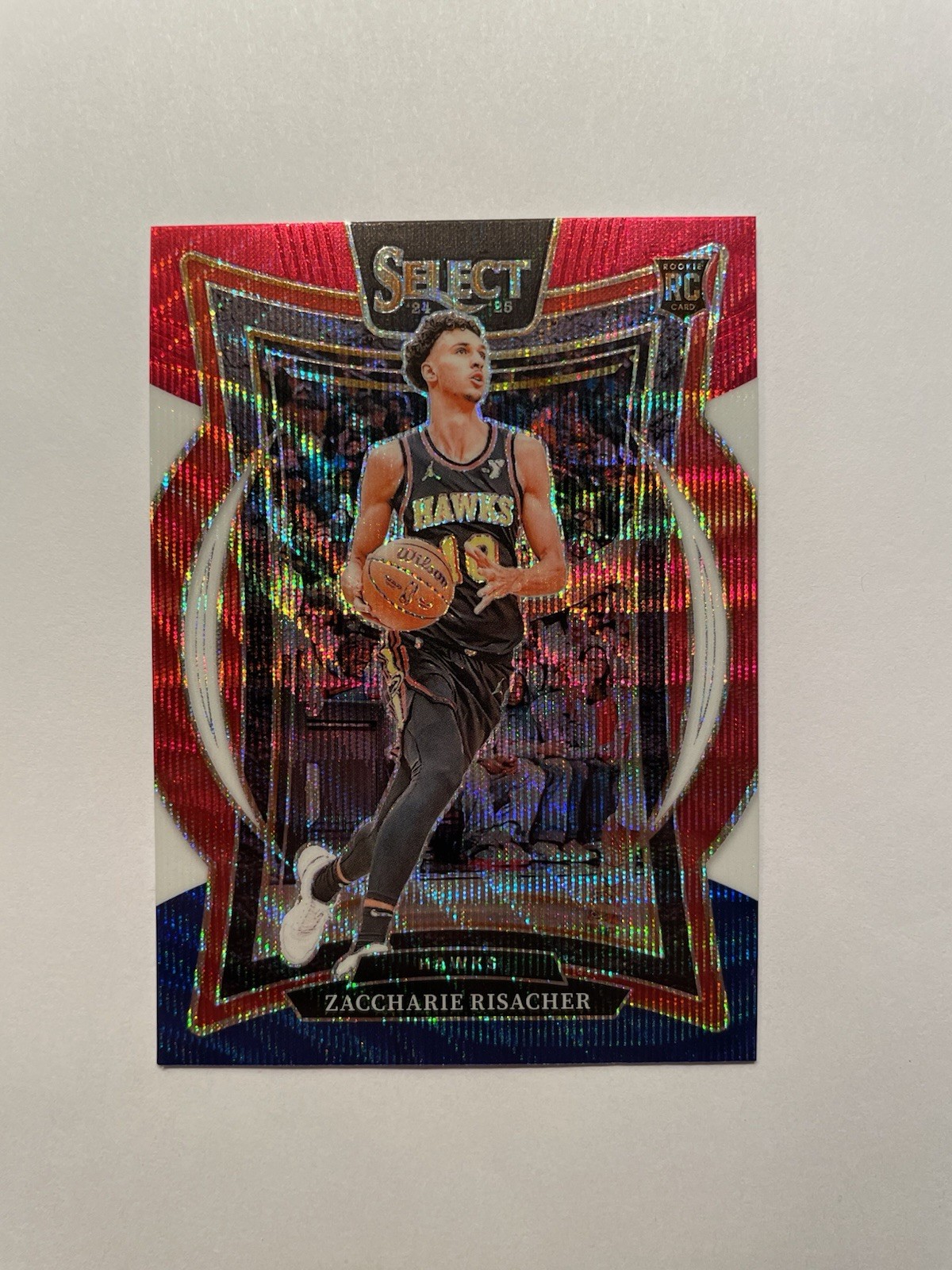 2024-25 Panini Select - Concourse Zaccharie Risacher #86 Tri-Color Prizm (RC)