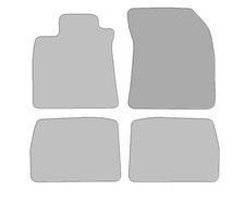 Fußmatten passend für Toyota Avensis Typ T27 (Baujahr 2008 - 2018), Deluxe schwa