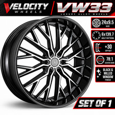 Velocity Vw33 24x9.5 6x139.7 30 Cb 78.1 Black And Milled Window