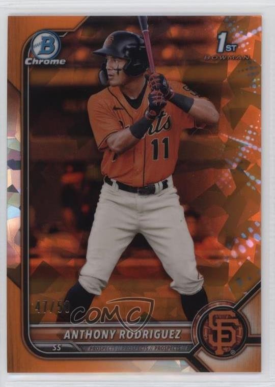 2022 Bowman Sapphire Edition Orange 47/50 Anthony Rodriguez #BCP-26 15aq