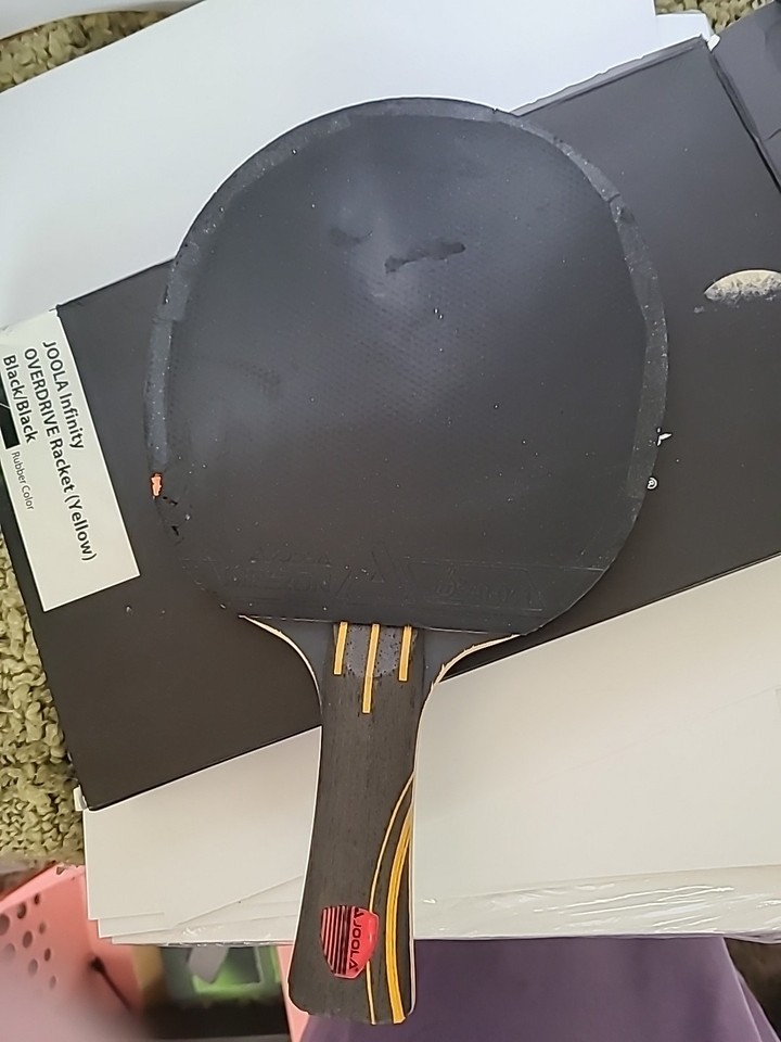 JOOLA Infinity Overdrive Table Tennis Racket with Black/Black rubber ...
