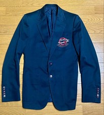 GUCCI Gucci Blazer 44R Embroidery Patch Navy Tailored