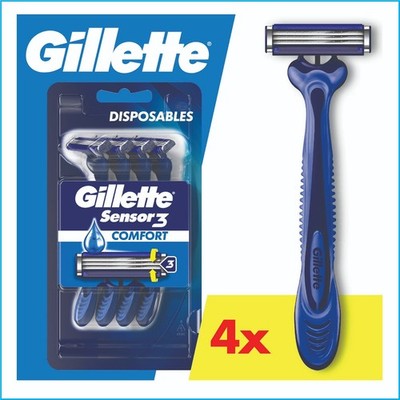 Men's Gillette Sensor3 Comfort 4 Disposable Razor Set