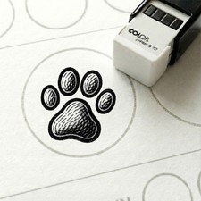 Bonusstempel Pfote 10x10 mm – Bonuskartenstempel für Tierbedarf Zoofachhandel