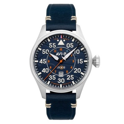 Hawker Hurricane Clowes Automatic Blue / Leather | Blue Dial Wristwatch AV-4097-