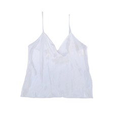 Linea Donatella Women's Satin Pajama Top Comfort White M New
