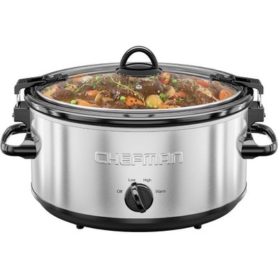 6 Quart Slow Cooker with Locking Lid Ceramic Crock Portable Cook and Carry