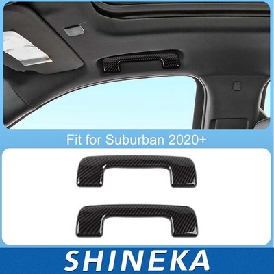 Carbon Fiber Roof Top Handle Grab Assist Cover Trim For Chevy Suburban/Tahoe 21+