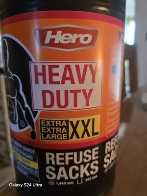 Hero Heavy Duty Müllsäcke 100l Müllsäcke extra stark extra große Rolle à 50