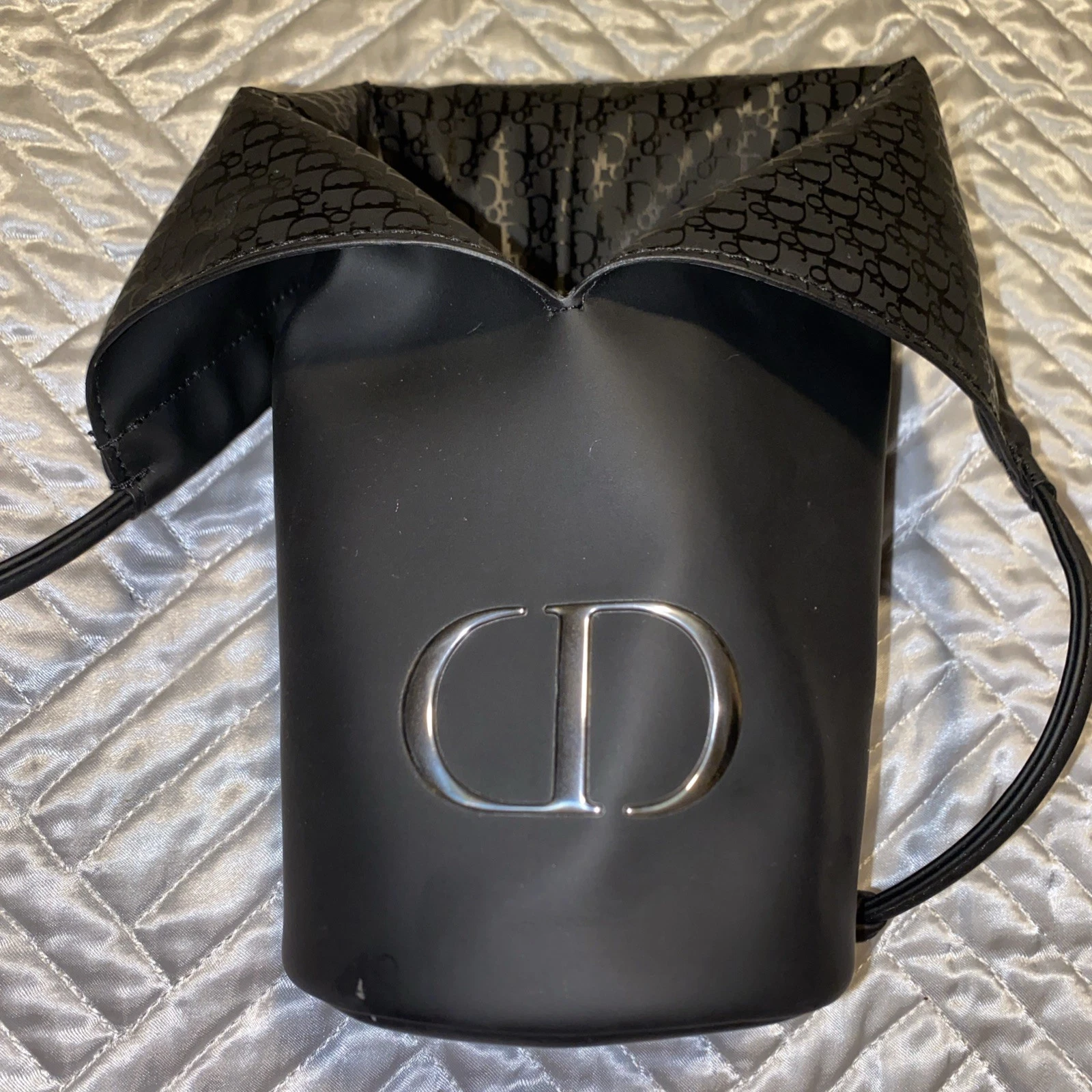 Christian DIOR Beauté Maquillage Porte Brosse Sac Pochette Noir Cordon Neuf