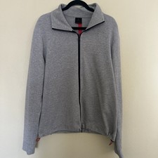 Bogner Men's Fire Ice Cotton Full Zip Long Sleeve Sweater Size L Gray