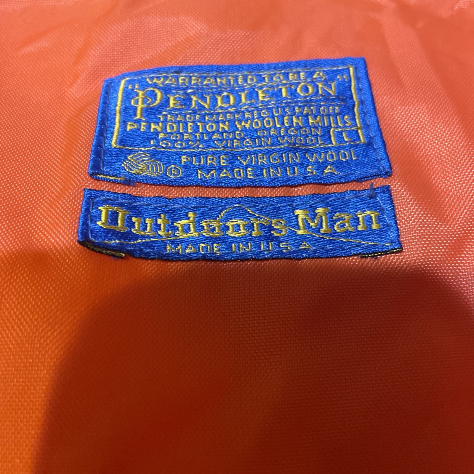 Vintage Pendleton Hunter Orange Wool Hunting Coat… - image 2
