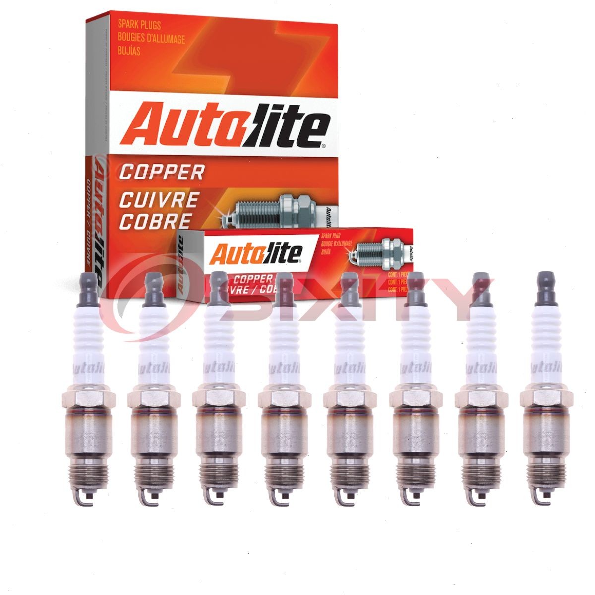 8 pc Autolite Copper Core Spark Plugs for 1980-1989 Chevrolet P20 5.7L V8 wo