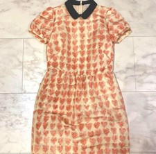 Unavailable Red Valentino Heart Pattern Dress With Collar