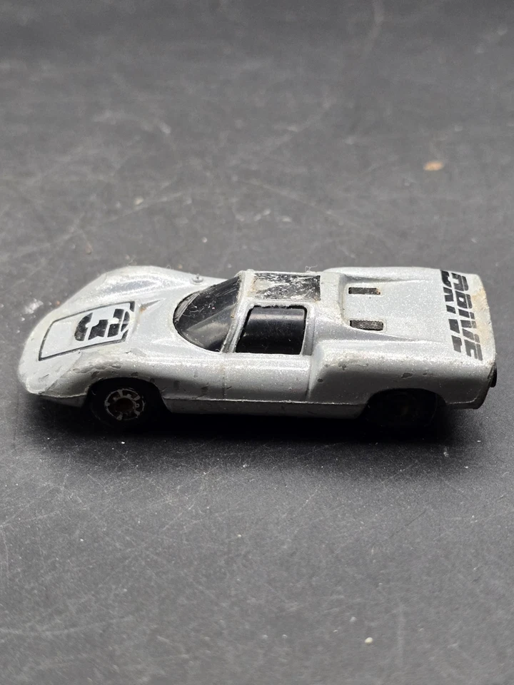 Nice Vintage 1985 Matchbox BR 35/36 Super G.T. Race Car Silver Rough - Image 4 of 4