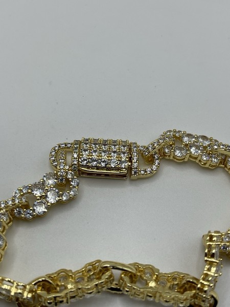 Alternate view of 18k Gold Plated Cubic Infinity Link Bracelet Inches