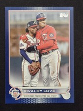 2022 Topps Update #US310 Rivalry Love ROYAL BLUE - Juan Soto Ozzie Albies