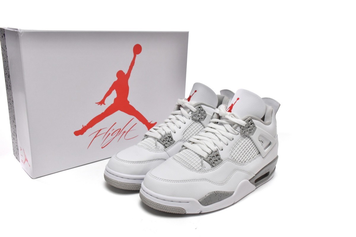 Air Jordan 4 ホワイト/グレー スニーカー Size 13 - Jordan 4 Retro OG Mid White Cement for sale online | eBay