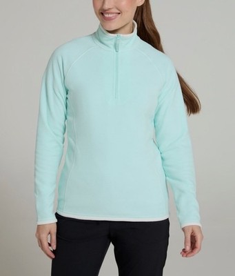 Mountain Warehouse Womens Montana 1/4 Zip Fleece Aqua Blue Sweater Jacket 10