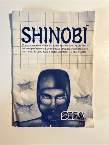 Shinobi (Sega Master System (SMS), 1988) - Complete w/ Manual - Tested! - Picture 5 of 10