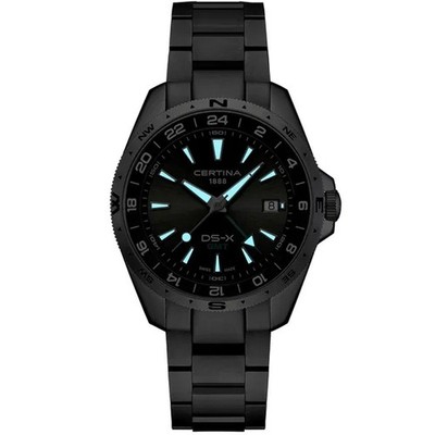 Certina DS-X GMT 41.2mm Grey Dial Men's Watch C0474521108100 | eBay
