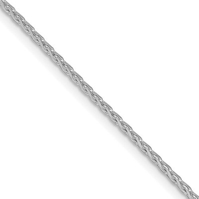 Sterling Silber rhodiniert 1,7 mm Diamantschliff Runde Spiga Kette Halskette