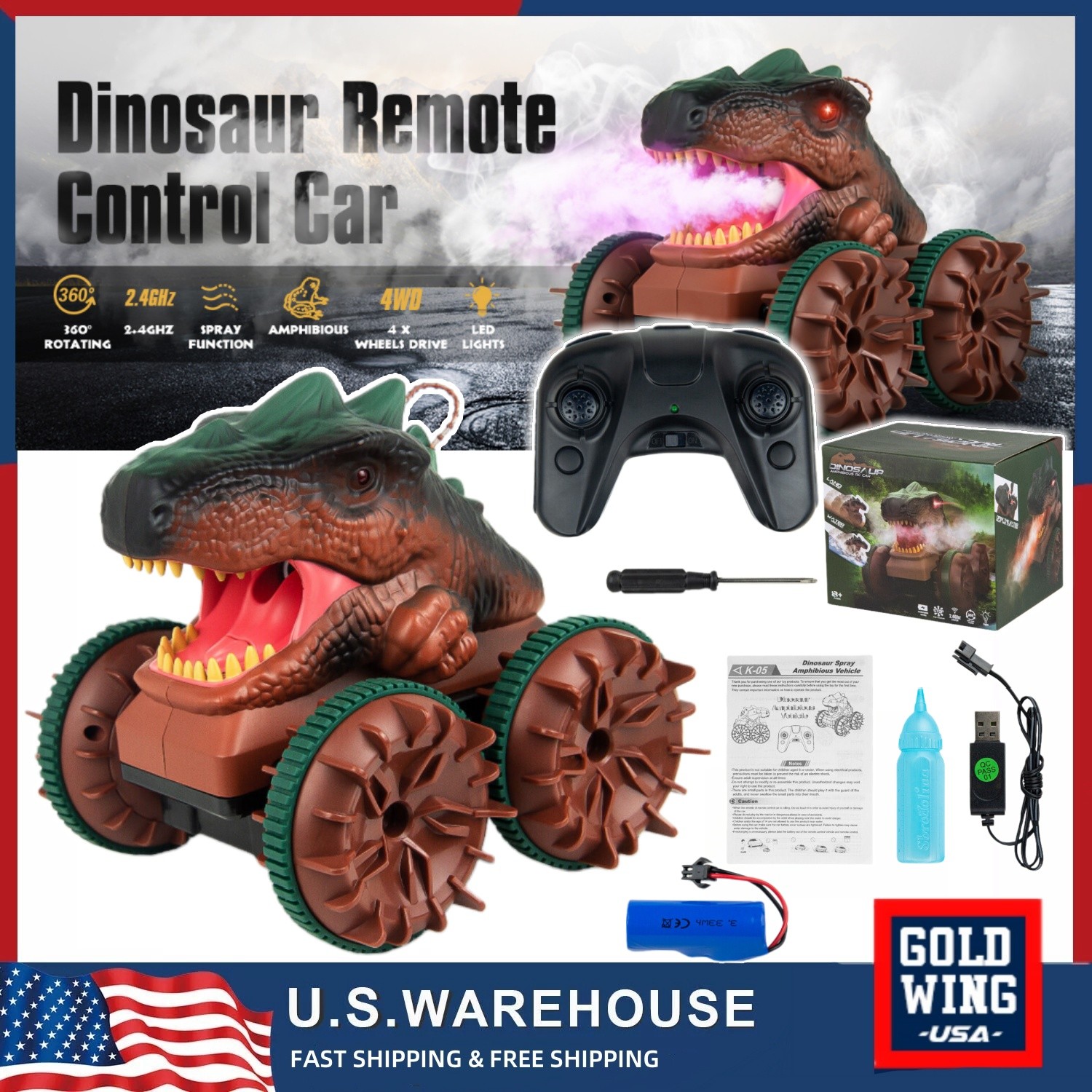 Dinosaur Toy Dinosaur Truckfor Kids Boys Waterproof