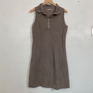 lina tomei linen dress tj maxx Lina Tomei Shift Dress Womens XL Tribal Green Linen Side Panels Pockets Italy