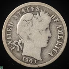 Photo of a 1909-S Barber Dime from an eBay sale
