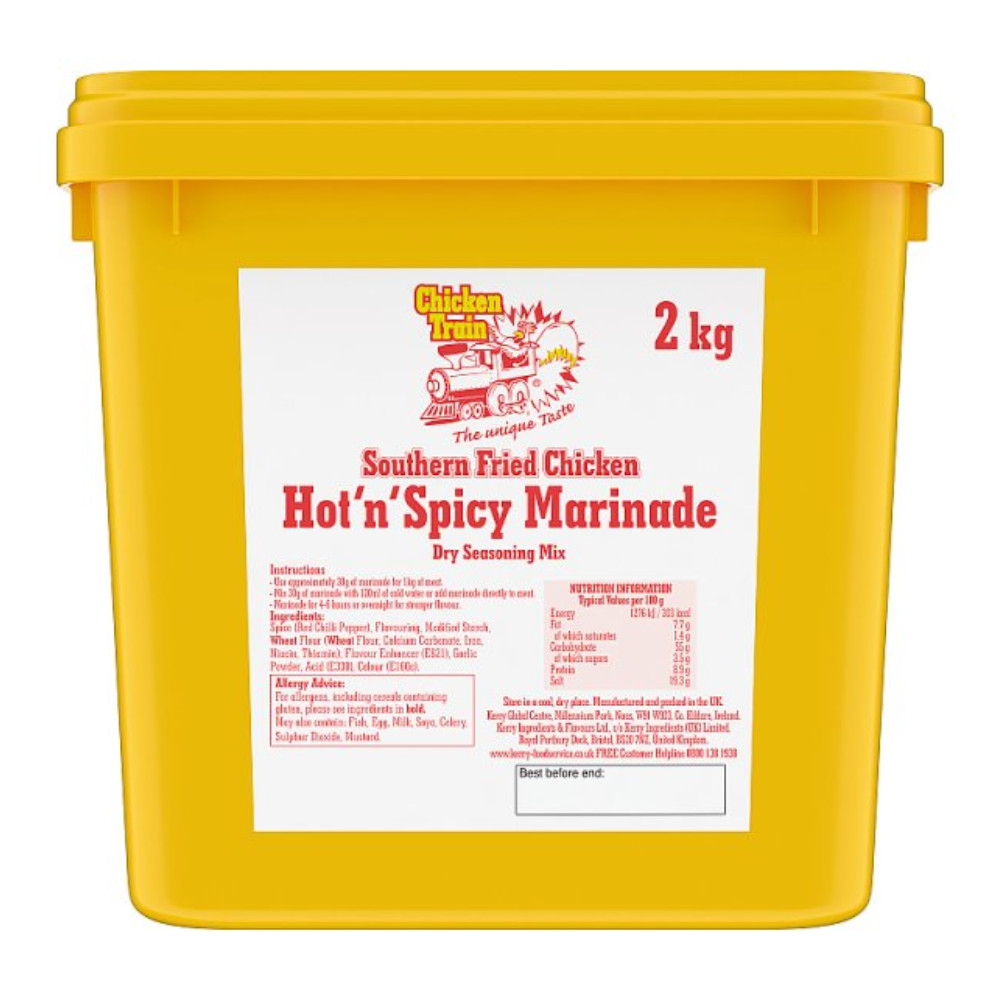 Chicken Train Southern Fried Hot n Spicy Marinade 2kg Chicken Seasoning Mix Bulk