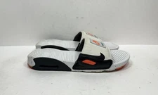 Nike Air Max 90 Slides Sandals White Turf Orange Splatter BQ4635-102 Size 9
